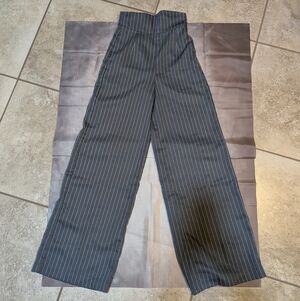Unique Vintage Gray Pinstripe Women's Trousers